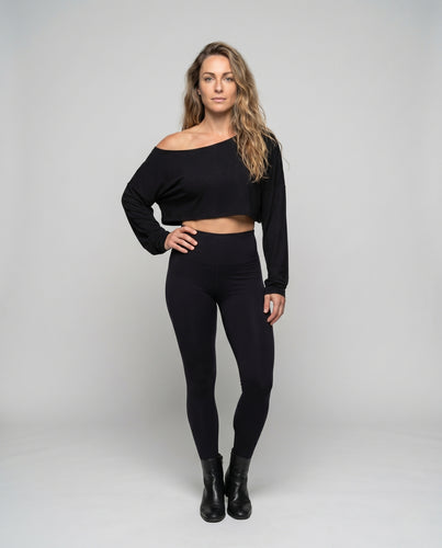 Damen lässiges Oversize-Crop-Top aus atmungsaktiver Baumwolle EB