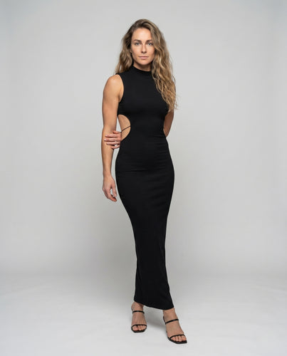 Damen Longdress mit Trendigen Cut-Outs EB