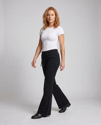 Damen nan hochgeschnittene Loungehose mit Komfortbund und weitem Schlag EB