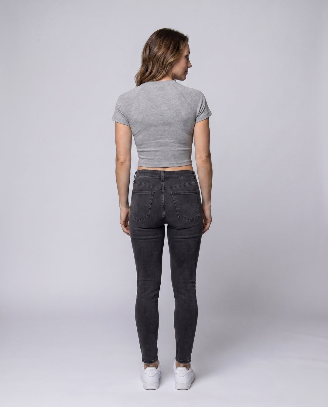 Damen nan klassisches Raglan-T-Shirt aus dichtem Baumwolljersey mit verstärktem Halsausschnitt EB