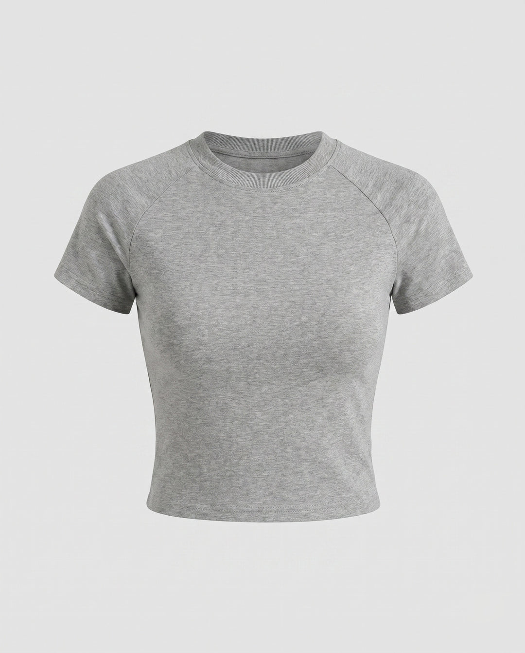 Damen nan klassisches Raglan-T-Shirt aus dichtem Baumwolljersey mit verstärktem Halsausschnitt EB