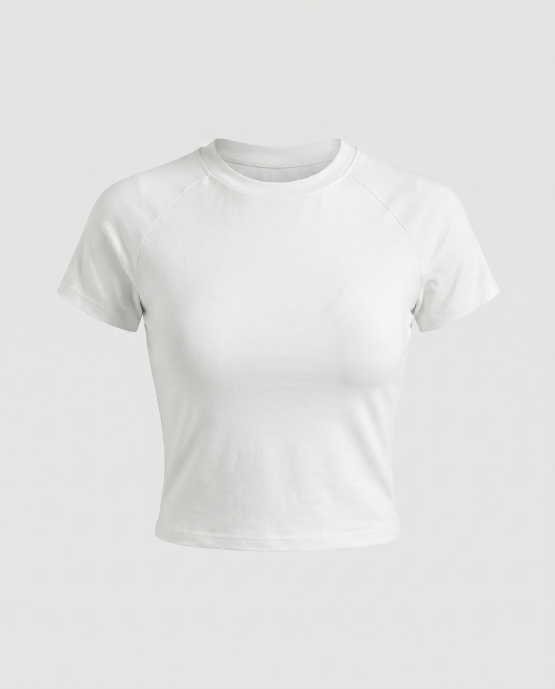 Damen nan klassisches Raglan-T-Shirt aus dichtem Baumwolljersey mit verstärktem Halsausschnitt EB