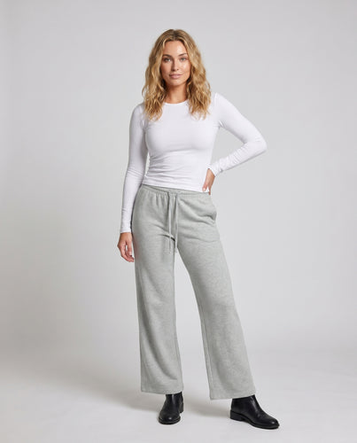 Damen nan softfallende Relax-Jerseyhose mit hohem Komfortbund und weitem Bein EB