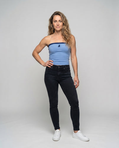 Damen nan trägerloses Rippbustier mit figurbetonter Passform EB