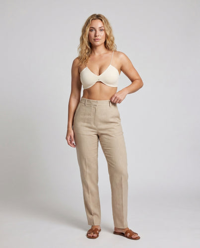 Damen nan weichgeformtes Bustier mit leichter Polsterung Mesh-Mittelstück und gekreuzten Spaghettiträgern EB