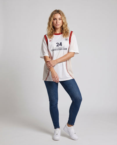 Herren nan sportliches Baseball-Meshshirt mit Kontrastbesatz und Logodruck EB