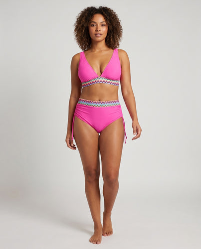 Damen Hochtaillierter Bikini mit raffiniertem Design und verstellbaren Bindebändern R&B