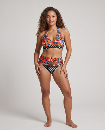 Damen Triangel-Bikini mit modischem Punkten-Design EB
