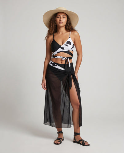 Damen Triangel-Bikini mit sportlichem Knoten-Design EB