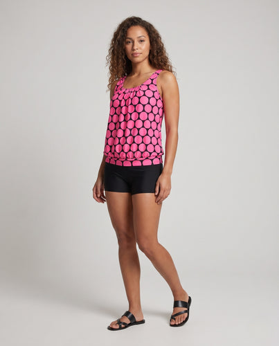 Damen eleganter Tankini mit modischem Muster R&B