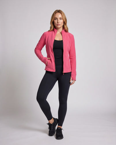 Damen Fleece-Sportjacke mit hoher Wärmespeicherung und Daumenlöchern EB