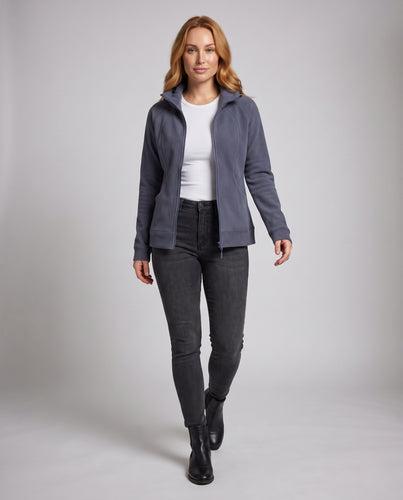 Damen Fleecejacke mit hohem Kragen EB