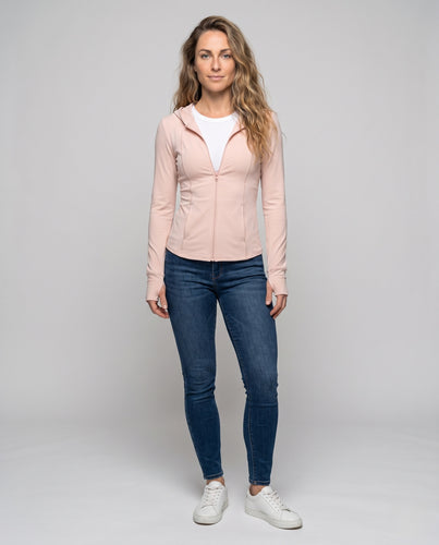 Damen Funktionsjacke mit elastischen Ärmeln und Kapuze EB