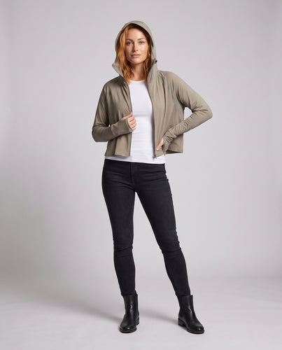 Damen UV-Schutzjacke mit Oversize-Schnitt und integrierter Kapuze EB