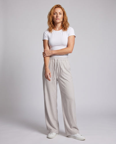 Damen Weite Sommerhose mit elastischem Bund EB