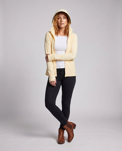 Damen atmungsaktive Sportjacke mit verstaubarer Kapuze EB