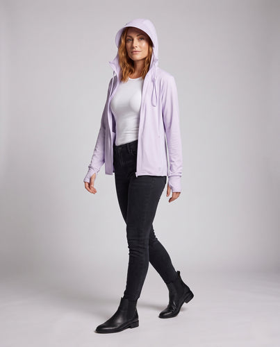 Damen atmungsaktive Trainingsjacke mit verstellbarem Kapuzendesign EB