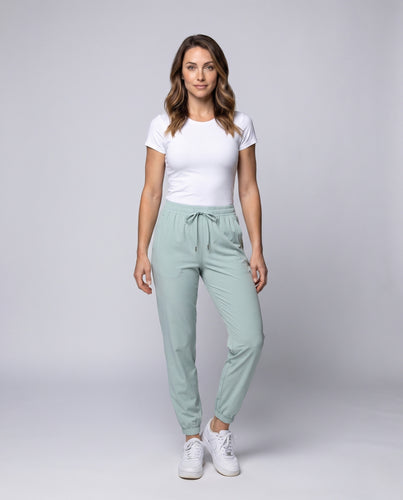 Damen bequeme Jogginghose mit elastischem Bund und Reißverschlusstaschen EB