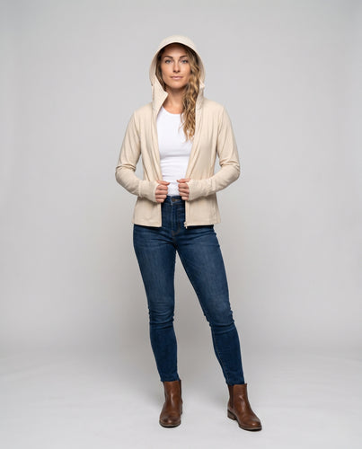 Damen funktionale Laufjacke mit schützendem Kapuzendesign und atmungsaktiven Materialien EB