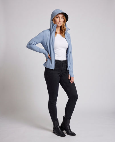 Damen Funktionsjacke mit atmungsaktivem Kapuzendesign und wasserabweisender Beschichtung EB