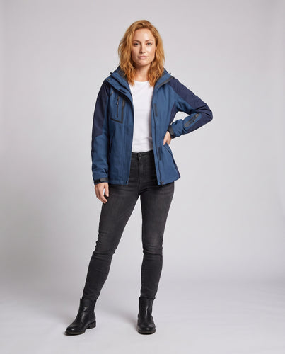 Damen isolierte Outdoor-Jacke mit multifunktionalem Kapuzendesign EB