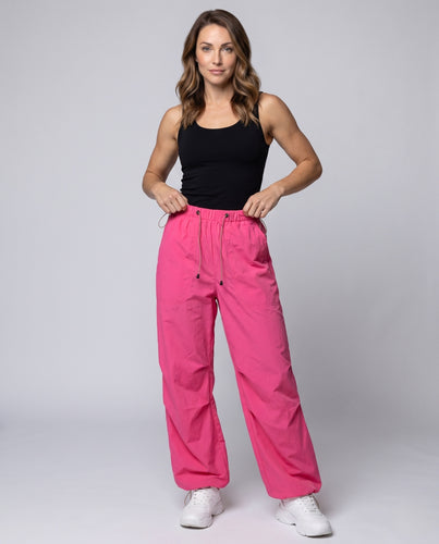 Damen lässige weite Freizeithose mit verstellbarem Bund und elastischem Material EB