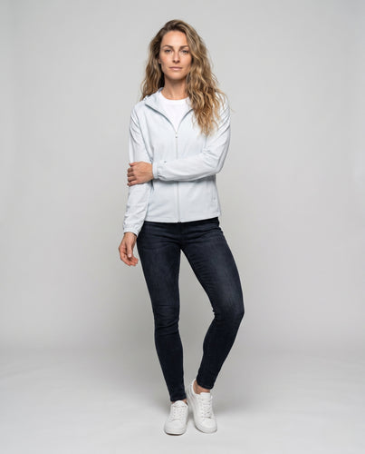 Damen leichte Funktionsjacke mit innovativem Kapuzendesign EB