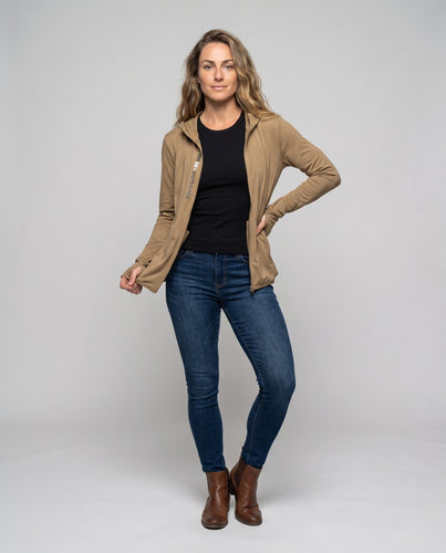Damen leichte Kapuzenjacke mit innovativem UV-Schutz EB