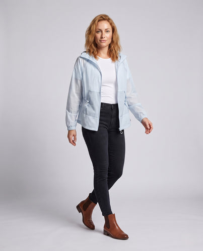 Damen leichte Übergangsjacke mit multifunktionalem Kapuzendesign EB