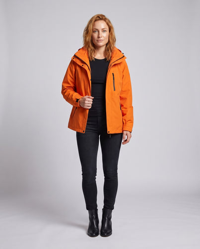 Damen leichte Übergangsjacke mit verstellbarem Kapuzenkragen EB