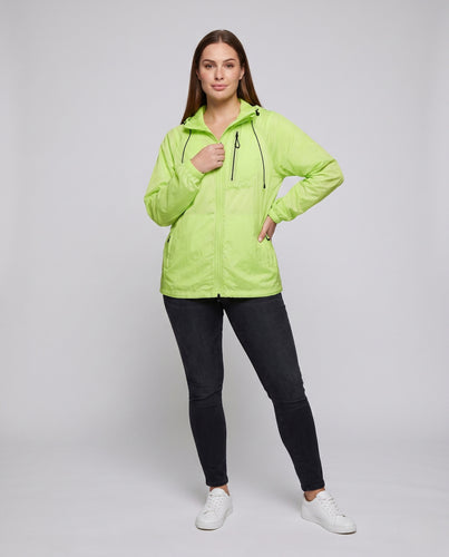 Damen Leichte und atmungsaktive Outdoor-Jacke mit verstellbarem Kapuzendesign EB