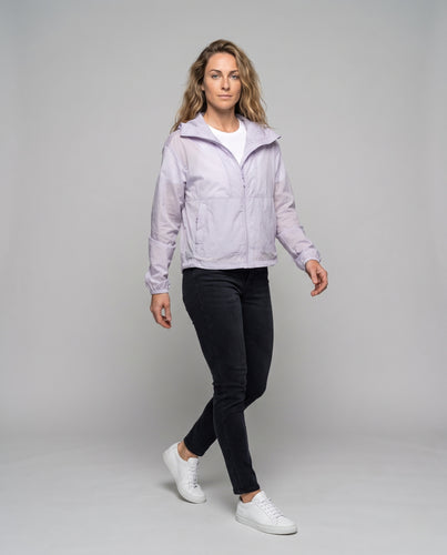 Damen leichte Windbreaker-Jacke mit atmungsaktiven Einsätzen EB