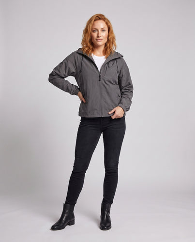 Damen leichte Windjacke mit atmungsaktiver Membran und praktischen Taschen EB