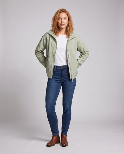 Damen leichte Windjacke mit innovativem Kapuzendesign EB