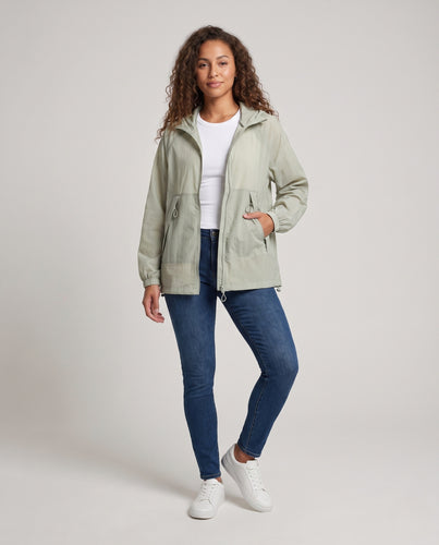 Damen multifunktionale Outdoor-Jacke mit verstellbarem Kapuzenkragen EB