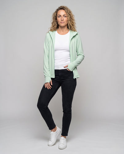 Damen Multifunktionale UV-Schutzjacke mit abnehmbarem Kapuzenkragen EB