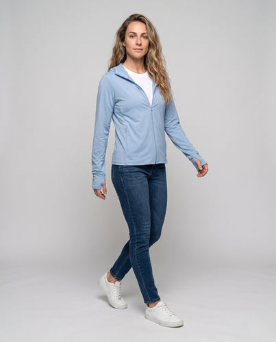 Damen Sportjacke mit innovativem UV-Schutz und atmungsaktiven Einsätzen EB