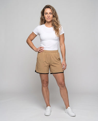 Damen sportliche Atmungsaktive Trainingsshorts EB