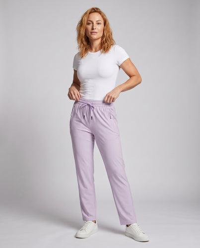 Damen Sportliche Freizeithose mit elastischem Bund und Seitentaschen EB