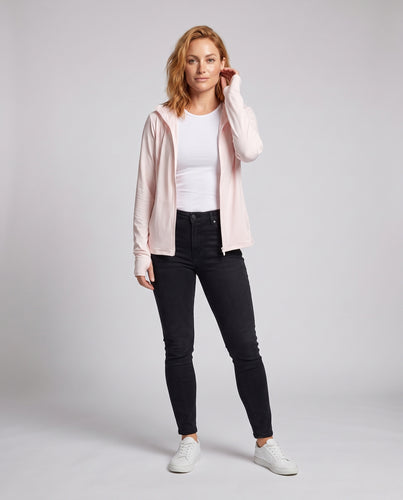 Damen sportliche Funktionsjacke mit innovativem Kapuzendesign und UV-Schutz EB