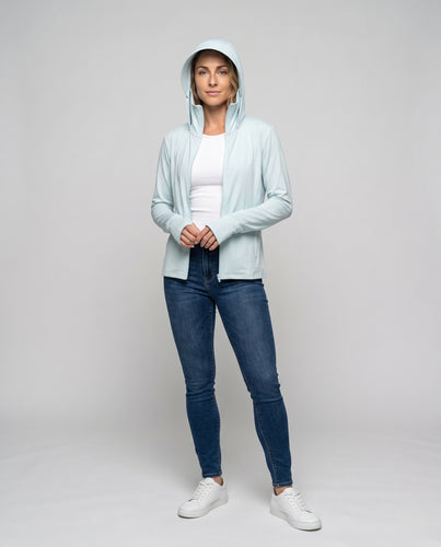 Damen technische Kapuzenjacke mit innovativer UV-Schutztechnologie EB