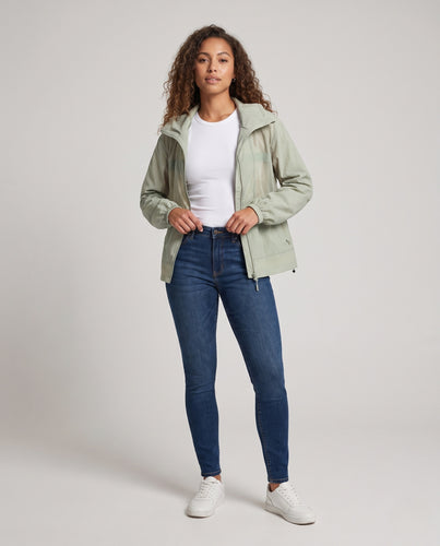 Damen technische Windjacke mit atmungsaktiven Mesh-Einsätzen EB