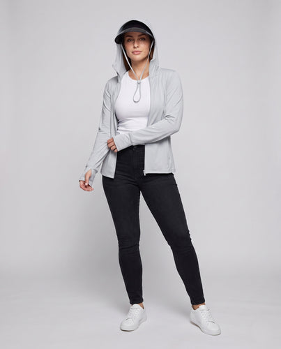 Damen UV-Schutzjacke mit innovativem Visierdesign EB