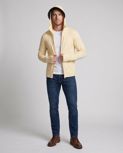 Herren leichte Funktionsjacke mit verstellbarer Kapuze EB