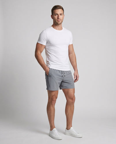 Herren sportliche Freizeitshorts mit elastischem Bund und Reißverschlusstaschen EB