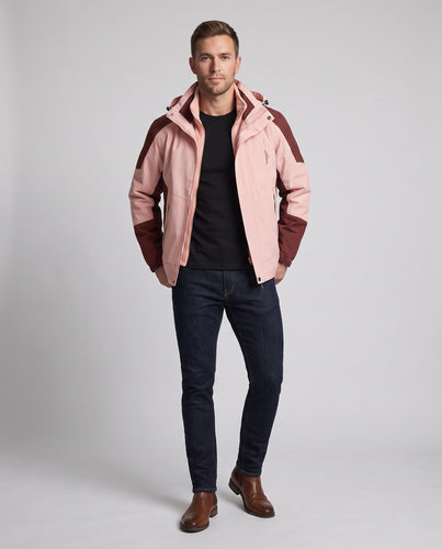 Herren wetterfeste Allroundjacke mit multifunktionalem Kapuzendesign EB