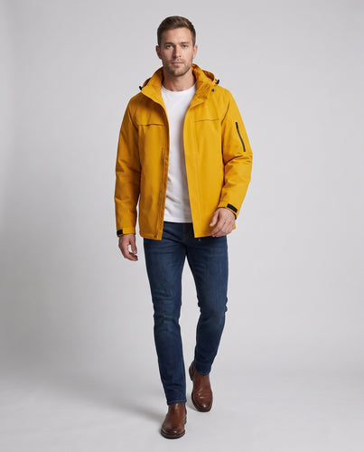 Herren wetterfeste Wanderjacke mit isolierender Innenschicht und verstellbarem Kapuzendesign EB