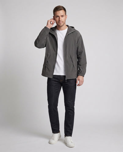 Herren winddichte Freizeitjacke mit atmungsaktivem Mesh-Einsatz EB