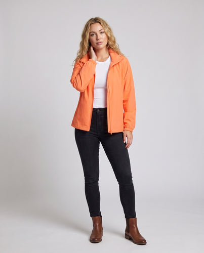 Damen leichte Funktionsjacke mit verstellbarer Kapuze EB