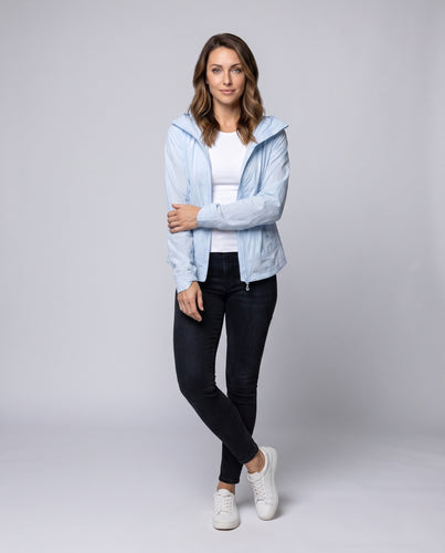 Damen leichte Wind- und Wetterjacke mit atmungsaktiven Eigenschaften EB